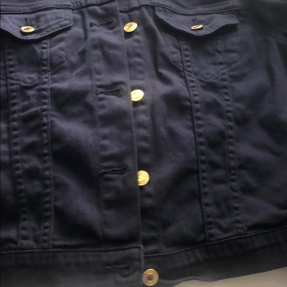 Michael Kors Navy Blue Cropped Jacket-Size Small - Picture 14 of 16